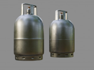 gas tube - low and high poly Model 3D