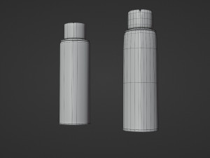 lubricant spray - low and high poly Model 3D