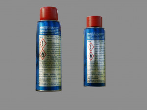 lubricant spray - low and high poly Model 3D