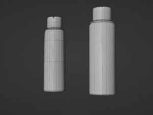 lubricant spray - low and high poly Model 3D
