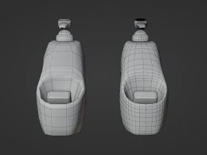 soap dish - low and high poly 3D Model