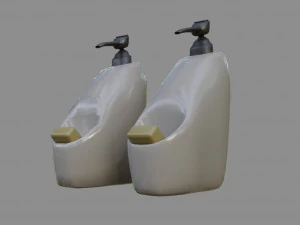 soap dish - low and high poly 3D Model