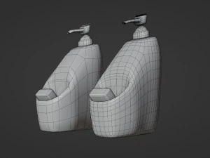 soap dish - low and high poly 3D Model