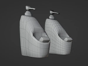 soap dish - low and high poly 3D Model