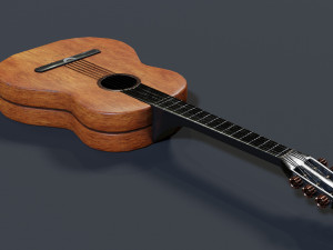 Wooden Guitar 3D मॉडल