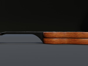 Wooden Guitar 3D Model