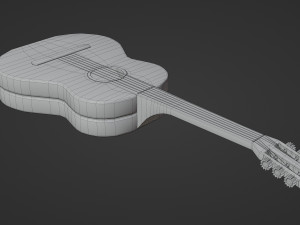 Wooden Guitar 3D Model