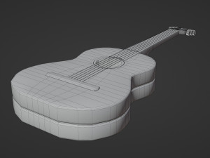 Wooden Guitar 3D Model