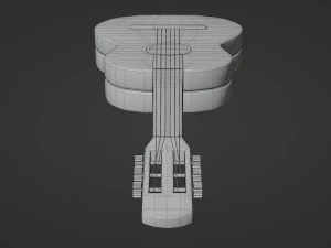 Wooden Guitar 3D Model