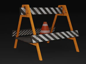 Safety Barrier 3D Model