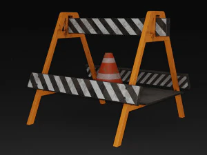 Safety Barrier 3D Model