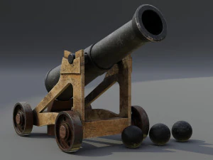 Cannone Modello 3D
