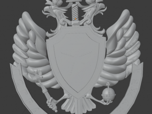 emblem the russian border service Model 3D
