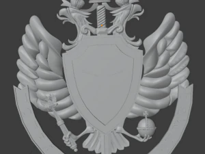 emblem the russian border service 3D Model