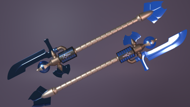 war scythe 3D Модель .c4d .max .obj .3ds .fbx .stl .blend 