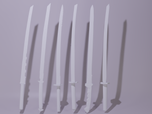 six swords Modèle 3D
