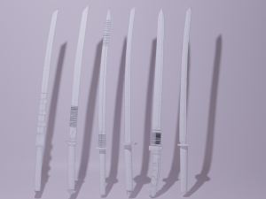 six swords Modèle 3D