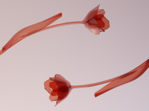 glass tulip 3Dモデル
