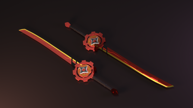 red sword Model 3D .c4d .max .obj .3ds .fbx .stl .blend 