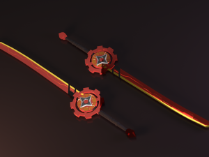 red sword 3D 模型