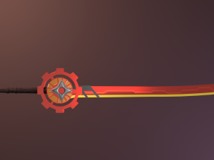 red sword Model 3D