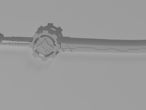 red sword Model 3D