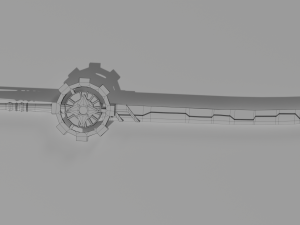 red sword Model 3D