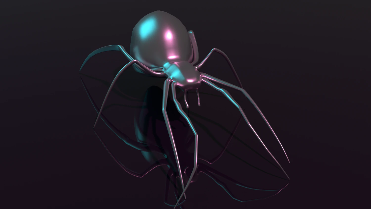 metallic spider 3D Model .c4d .max .obj .3ds .fbx .stl .blend 