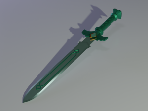 green sword 3D 模型