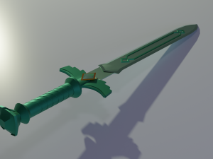 green sword Modelo 3D