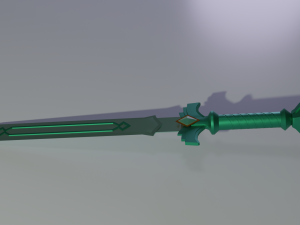 green sword Modelo 3D