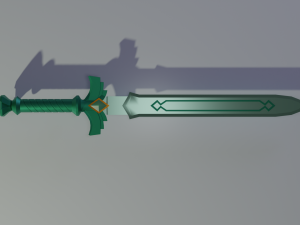 green sword Modelo 3D