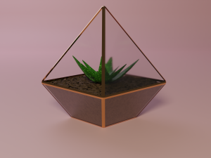 aloe in a pot 3D मॉडल