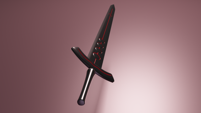 black sword 3D Model .c4d .max .obj .3ds .fbx .stl .blend 