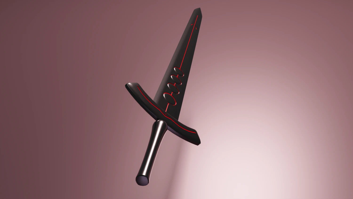 black sword 3D Model .c4d .max .obj .3ds .fbx .stl .blend 