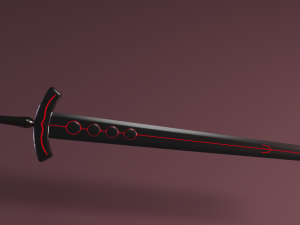 black sword 3D Model