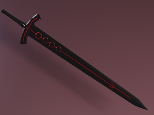 black sword 3D Model