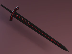 black sword 3D Model