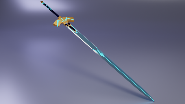 blue sword Modèle 3D .c4d .max .obj .3ds .fbx .stl .blend 