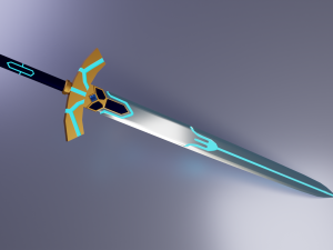 blue sword Modèle 3D