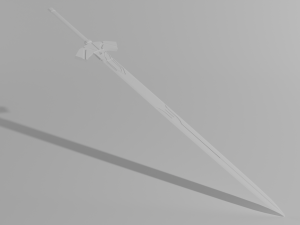 blue sword Modèle 3D