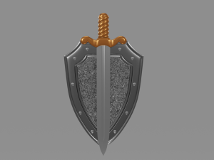 sword and shield 3D 模型