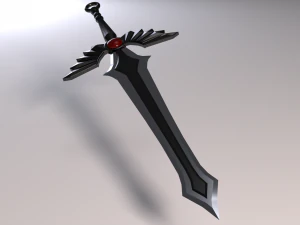 готичний меч 3D Модель