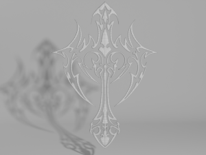gothic cross Modèle 3D