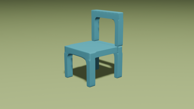 simple chair 3D Model .c4d .max .obj .3ds .fbx .stl .blend 