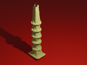 low-poly-candle 3D Model