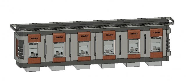 bank atm 3D 모델 .c4d .max .obj .3ds .fbx .stl .blend 