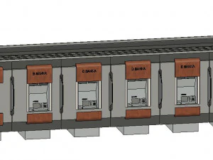 bancomat bancario Modello 3D