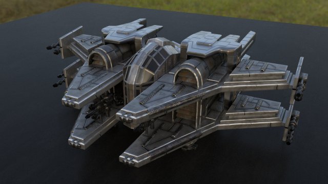 space ship 284 3D Model .c4d .max .obj .3ds .fbx .stl .blend 