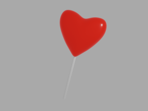 lollipop heart 3D 模型